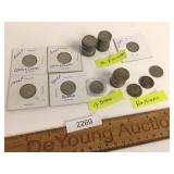 US Coins, Mixed Lot of 53 Nickels