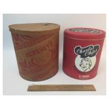 Lot of 2 Advertising Cans, Hershey