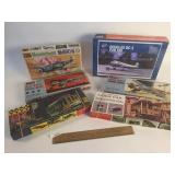 Lot of 6 Plastic Model Kits, Trains and Airplanes