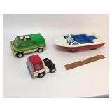 Lot of 3 Pressed Steel Toys, Vintage