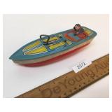 J. Chein Tin Litho Toy Boat, Vintage