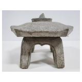 Asian inspired stone garden decor