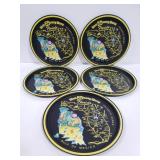 5 Walt Disney World Florida metal trays