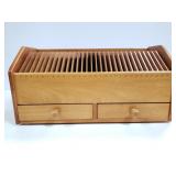 Wood mail organizer w/ drawers