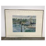Framed Charlevoix MI maritime print