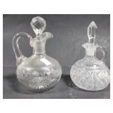 Small glass decanters w/ stoppers