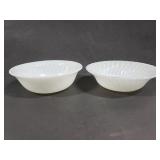 Fire King and Anchor Hocking milk glass bowls