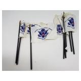 8 mini Coast Guard flags