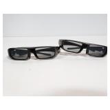 2 pairs of Sony 3D glasses w/ soft cases
