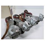 Vintage metal adjustable roller skates