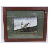 Framed lighthouse print