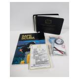 Scuba Diving book, logs and reference tools