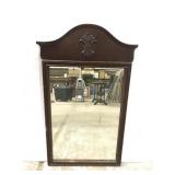 Antique wall mirror w/ carved sheave design