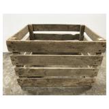 Old wooden slat crate
