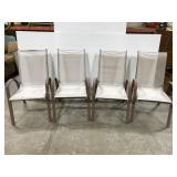Set of 4 metal stacking patio chairs
