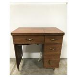 Mid century sewing machine console cabinet