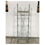 Glass step ladder shelf