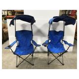 Covered folding camp chairs