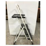 Large folding step ladder stool