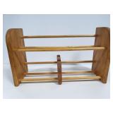 Adjustable wood book rack