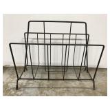 Mid century metal wire magazine rack
