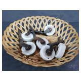 6 porcelain wheel casters