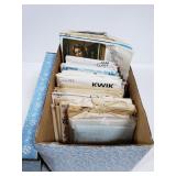 Vintage patterns in storage box