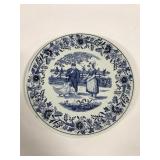 Old Boch Delfts blue & white Dutch plate