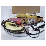 Trio of vintage clothing irons