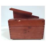 Wood shoe shine box