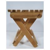 Small wood folding table