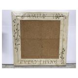 Large framed cork board