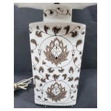 White ceramic base lamp