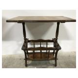 End table with magazine rack