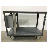 Rolling metal shop cart