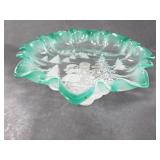 Winter themed glass dish