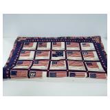 Small United States flag quilt