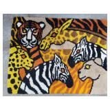 Safari animal latch hook rug