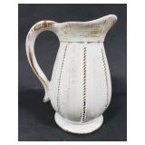 Ceramic white painted pitcher