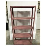Pink steel storage shelf