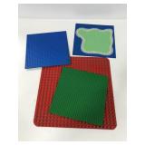 Four large Lego base sheets