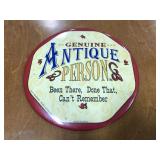 Large Genuine Antique Person pin button