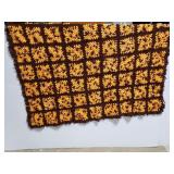 Vintage crocheted throw blanket afgan