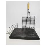 Campfire cooking racks and tray