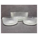 Glass bowl trio