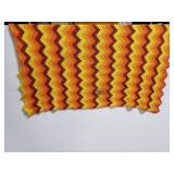 Chevron design knit throw blanket afgan