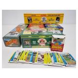 Sealed and unsealed basball trading cards