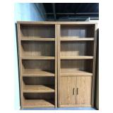 Bookshelf & cabinet pair