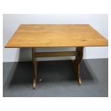Small wood table w/ trestle base