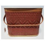 Vintage square picnic basket